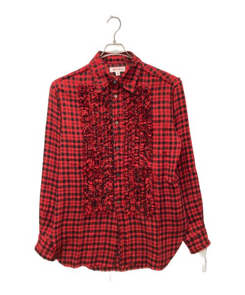 masu（エムエーエスユー）MASU (エムエーエスユー) GRUNGE PLAID SHIRT/グランジプレイドシャツ レッド サイズ:46の古着・服飾アイテム