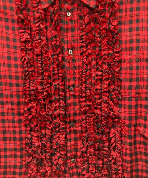 masu（エムエーエスユー）MASU (エムエーエスユー) GRUNGE PLAID SHIRT/グランジプレイドシャツ レッド サイズ:46の古着・服飾アイテム