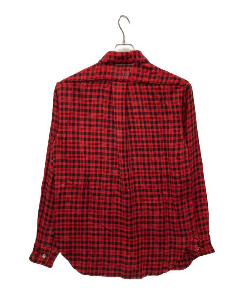 masu（エムエーエスユー）MASU (エムエーエスユー) GRUNGE PLAID SHIRT/グランジプレイドシャツ レッド サイズ:46の古着・服飾アイテム