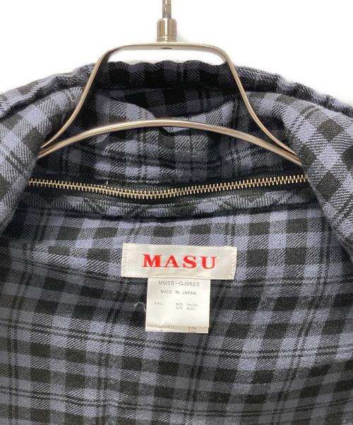 masu（エムエーエスユー）MASU (エムエーエスユー) PLAID HOOD SCARF グレーの古着・服飾アイテム