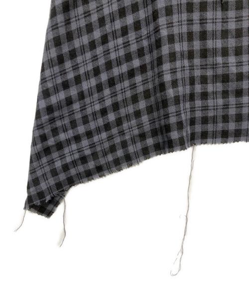 masu（エムエーエスユー）MASU (エムエーエスユー) PLAID HOOD SCARF グレーの古着・服飾アイテム