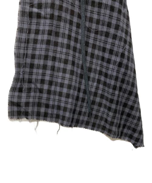 masu（エムエーエスユー）MASU (エムエーエスユー) PLAID HOOD SCARF グレーの古着・服飾アイテム