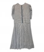 Ameriアメリ）の古着「GINGHAM CHECK PUFF SLEEVE DRESS」｜ブラック