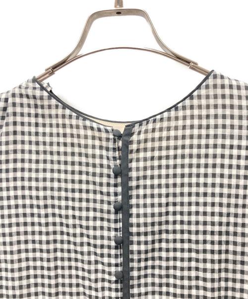 Ameri（アメリ）AMERI (アメリ) GINGHAM CHECK PUFF SLEEVE DRESS ブラック サイズ:Mの古着・服飾アイテム