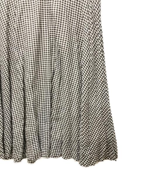 Ameri（アメリ）AMERI (アメリ) GINGHAM CHECK PUFF SLEEVE DRESS ブラック サイズ:Mの古着・服飾アイテム