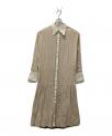 ）の古着「Dot Shirts Dress」｜ベージュ