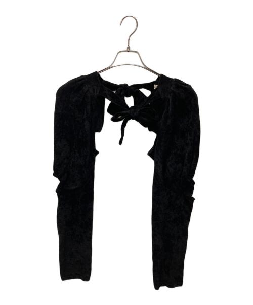 COMME des GARCONS（コムデギャルソン）COMME des GARCONS (コムデギャルソン) ベロアアームカバー ブラック サイズ:Sの古着・服飾アイテム