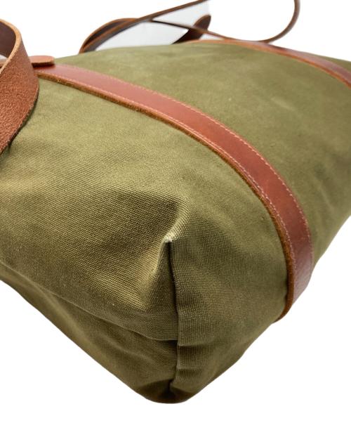 IL BISONTE（イル ビゾンテ）IL BISONTE (イル ビゾンテ) トートバッグ カーキ×ブラウンの古着・服飾アイテム