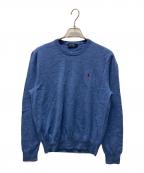 POLO RALPH LAURENポロ・ラルフローレン）の古着「クルーネックニット」｜ブルー