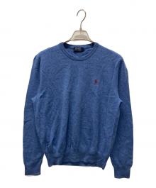POLO RALPH LAUREN（ポロ・ラルフローレン）の古着「クルーネックニット」｜ブルー