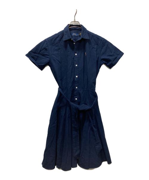 POLO RALPH LAUREN（ポロ・ラルフローレン）POLO RALPH LAUREN (ポロ・ラルフローレン) 半袖シャツワンピース ネイビーの古着・服飾アイテム