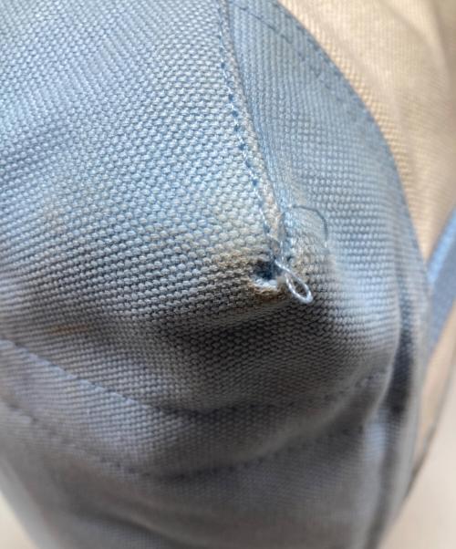 POLO RALPH LAUREN（ポロ・ラルフローレン）POLO RALPH LAUREN (ポロ・ラルフローレン) ポロベア キャンバススモールトートバッグ スカイブルー×アイボリーの古着・服飾アイテム