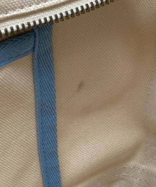 POLO RALPH LAUREN（ポロ・ラルフローレン）POLO RALPH LAUREN (ポロ・ラルフローレン) ポロベア キャンバススモールトートバッグ スカイブルー×アイボリーの古着・服飾アイテム