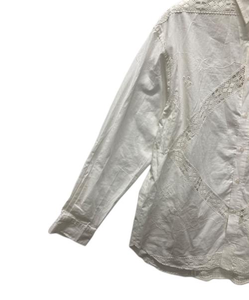 TOLIGHT（トライト）TOLIGHT (トライト) vintage lace big shirts/花柄レースシャツ ホワイト サイズ:FREEの古着・服飾アイテム