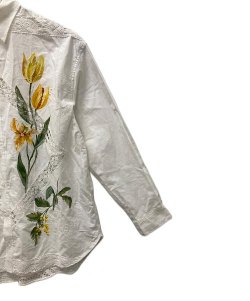 TOLIGHT（トライト）TOLIGHT (トライト) vintage lace big shirts/花柄レースシャツ ホワイト サイズ:FREEの古着・服飾アイテム