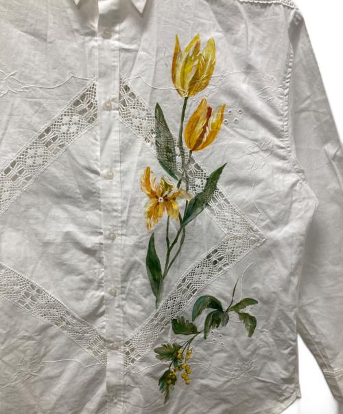 TOLIGHT（トライト）TOLIGHT (トライト) vintage lace big shirts/花柄レースシャツ ホワイト サイズ:FREEの古着・服飾アイテム