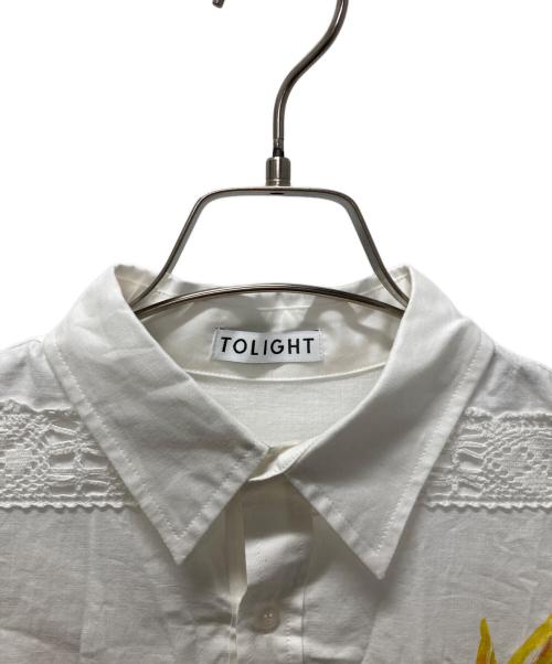 TOLIGHT（トライト）TOLIGHT (トライト) vintage lace big shirts/花柄レースシャツ ホワイト サイズ:FREEの古着・服飾アイテム