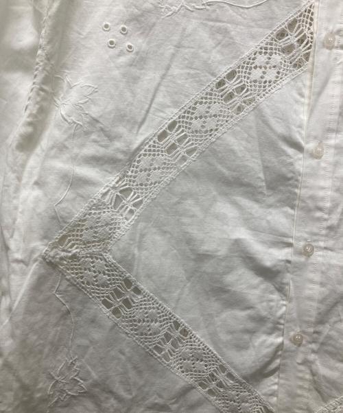 TOLIGHT（トライト）TOLIGHT (トライト) vintage lace big shirts/花柄レースシャツ ホワイト サイズ:FREEの古着・服飾アイテム