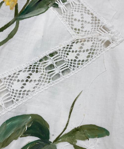 TOLIGHT（トライト）TOLIGHT (トライト) vintage lace big shirts/花柄レースシャツ ホワイト サイズ:FREEの古着・服飾アイテム