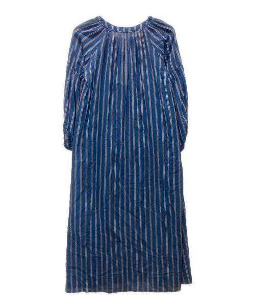 ne quittez pas（ヌキテパ）ne quittez pas (ヌキテパ) ストライプワンピース ブルー サイズ:F 未使用品の古着・服飾アイテム
