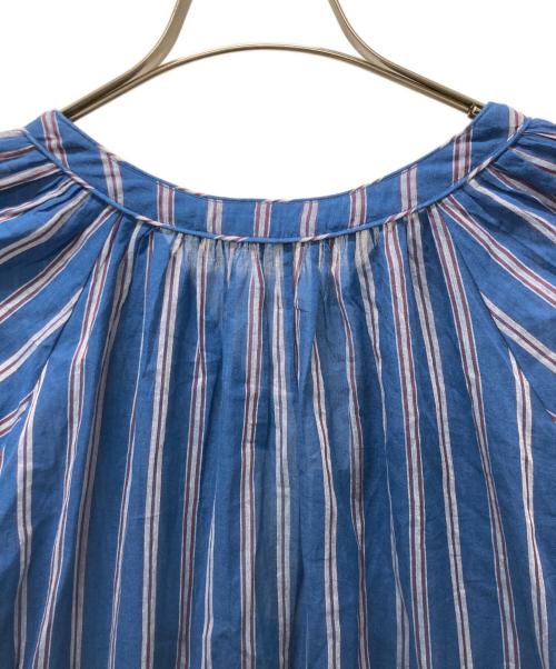 ne quittez pas（ヌキテパ）ne quittez pas (ヌキテパ) ストライプワンピース ブルー サイズ:F 未使用品の古着・服飾アイテム