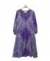 sara mallika（サラマリカ）の古着「Cotton Lurex Scarf Print Dress」｜パープル