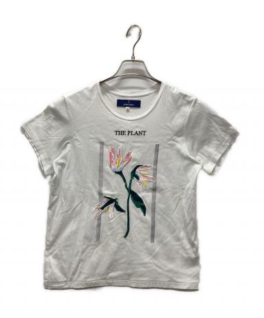 美品✨AKIRA NAKA THE PLANT 半袖Tシャツ 刺繍 38 白 中古・古着通販】AKIRA NAKA (アキラナカ) PLANT刺繍Tシャツ ホワイト