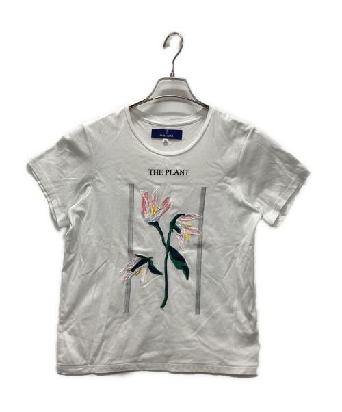 AKIRA NAKA（アキラナカ）AKIRA NAKA (アキラナカ) PLANT刺繍Ｔシャツ ホワイト サイズ:38の古着・服飾アイテム