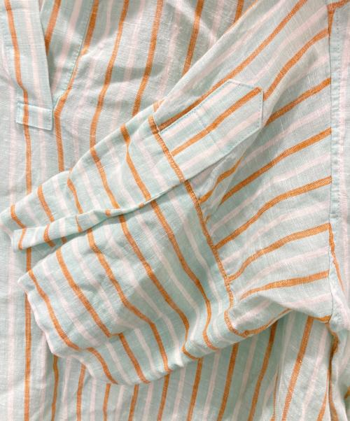 ticca（ティッカ）TICCA (ティッカ) リネン スキッパー ロング シャツ ワンピース グリーン サイズ:Fの古着・服飾アイテム