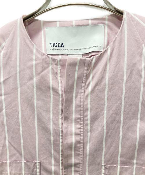 ticca（ティッカ）TICCA (ティッカ) シャツワンピース ピンク サイズ:Fの古着・服飾アイテム