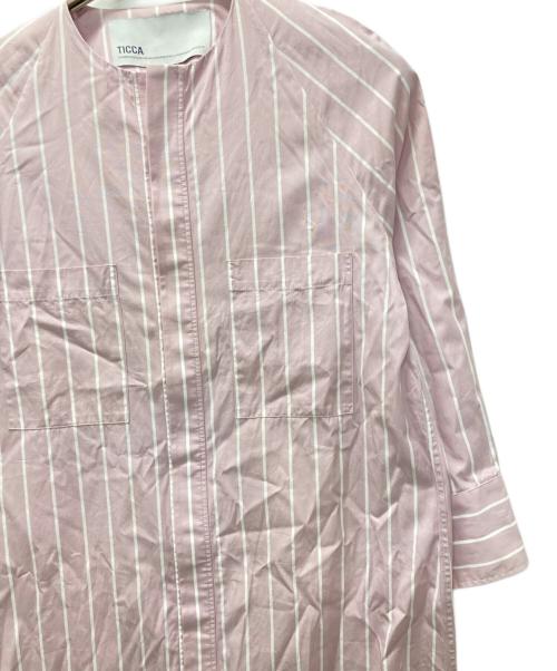 ticca（ティッカ）TICCA (ティッカ) シャツワンピース ピンク サイズ:Fの古着・服飾アイテム