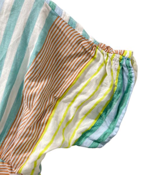 ne quittez pas（ヌキテパ）ne quittez pas (ヌキテパ) Cotton Voile Stripe Waist Gather マルチカラー サイズ:Sの古着・服飾アイテム