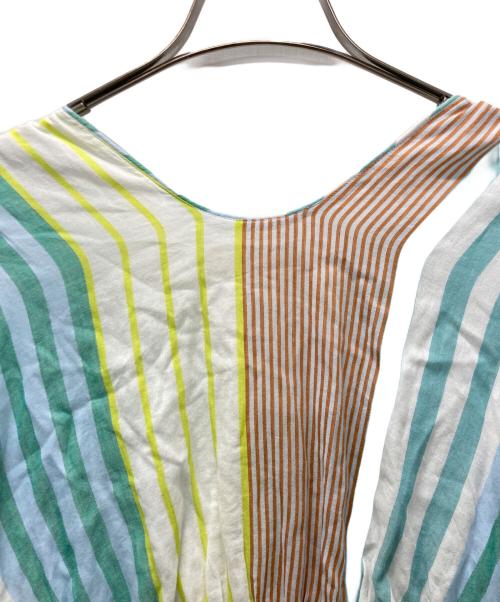 ne quittez pas（ヌキテパ）ne quittez pas (ヌキテパ) Cotton Voile Stripe Waist Gather マルチカラー サイズ:Sの古着・服飾アイテム