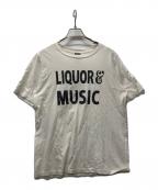 NUMBER (N)INEナンバーナイン）の古着「LIQUOR & MUSIC復刻Ｔ」｜ホワイト