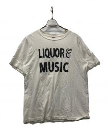 NUMBER (N)INE（ナンバーナイン）の古着「LIQUOR & MUSIC復刻Ｔ」｜ホワイト