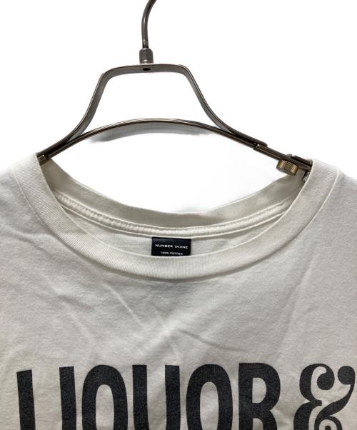 NUMBER (N)INE（ナンバーナイン）NUMBER (N)INE (ナンバーナイン) LIQUOR & MUSIC復刻Ｔ ホワイト サイズ:Lの古着・服飾アイテム