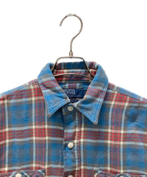 POLO RALPH LAUREN（ポロ・ラルフローレン）POLO RALPH LAUREN (ポロ・ラルフローレン) チェックフランネルシャツ ブルー×レッド サイズ:Sの古着・服飾アイテム