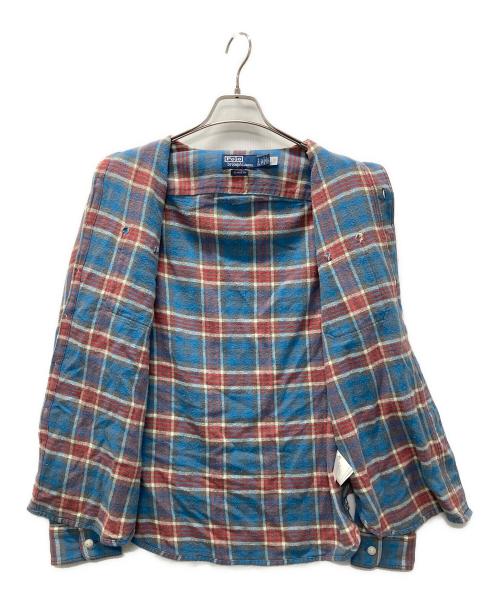 POLO RALPH LAUREN（ポロ・ラルフローレン）POLO RALPH LAUREN (ポロ・ラルフローレン) チェックフランネルシャツ ブルー×レッド サイズ:Sの古着・服飾アイテム