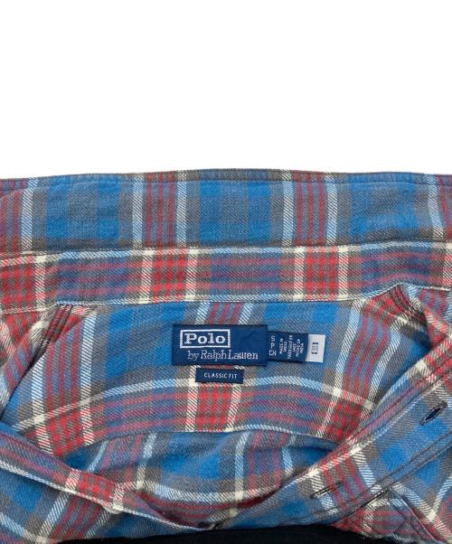 POLO RALPH LAUREN（ポロ・ラルフローレン）POLO RALPH LAUREN (ポロ・ラルフローレン) チェックフランネルシャツ ブルー×レッド サイズ:Sの古着・服飾アイテム