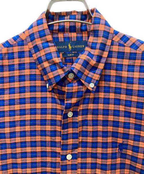 RALPH LAUREN（ラルフローレン）RALPH LAUREN (ラルフローレン) チェックシャツ オレンジ×ブルー サイズ:Mの古着・服飾アイテム