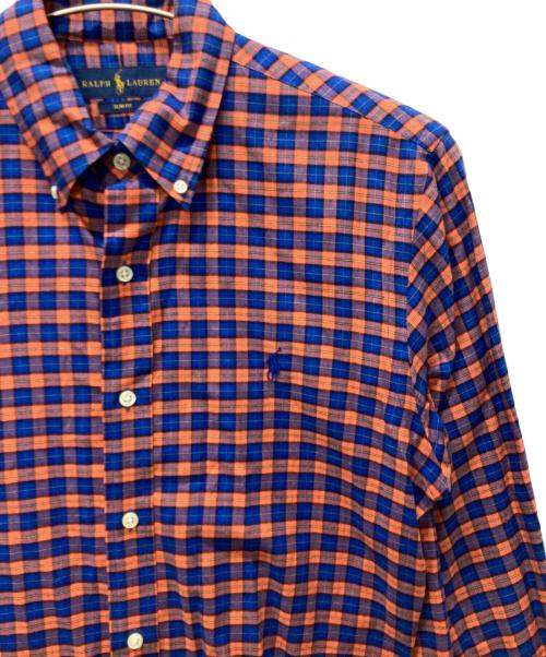 RALPH LAUREN（ラルフローレン）RALPH LAUREN (ラルフローレン) チェックシャツ オレンジ×ブルー サイズ:Mの古着・服飾アイテム