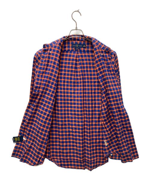 RALPH LAUREN（ラルフローレン）RALPH LAUREN (ラルフローレン) チェックシャツ オレンジ×ブルー サイズ:Mの古着・服飾アイテム