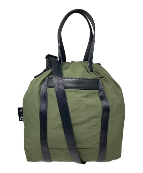 ZERO HALLIBURTON（ゼロ ハリバートン）ZERO HALLIBURTON (ゼロ ハリバートン) ZH-FIELD KM Edition 2 WAY Drawstring Tote Bag オリーブの古着・服飾アイテム