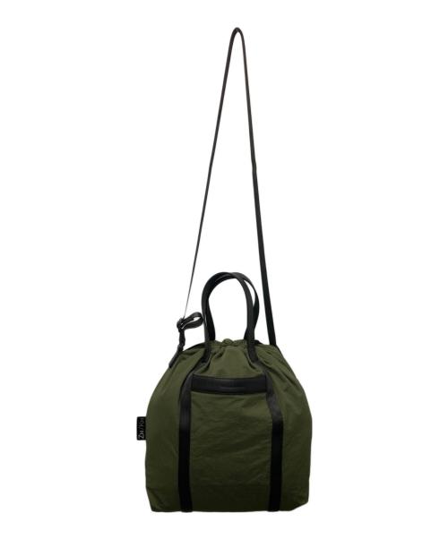 ZERO HALLIBURTON（ゼロ ハリバートン）ZERO HALLIBURTON (ゼロ ハリバートン) ZH-FIELD KM Edition 2 WAY Drawstring Tote Bag オリーブの古着・服飾アイテム