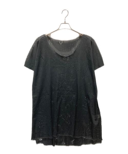 ISSEY MIYAKE（イッセイミヤケ）ISSEY MIYAKE (イッセイミヤケ) A-POC INSIDE レース カットオフ ワンピース ブラック サイズ:2の古着・服飾アイテム