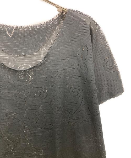 ISSEY MIYAKE（イッセイミヤケ）ISSEY MIYAKE (イッセイミヤケ) A-POC INSIDE レース カットオフ ワンピース ブラック サイズ:2の古着・服飾アイテム