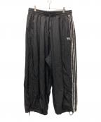 Y-3ワイスリー）の古着「RAW EDGE 3 STRIPES WIDE PANTS」｜ブラック