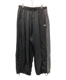 Y-3（ワイスリー）の古着「RAW EDGE 3 STRIPES WIDE PANTS」｜ブラック