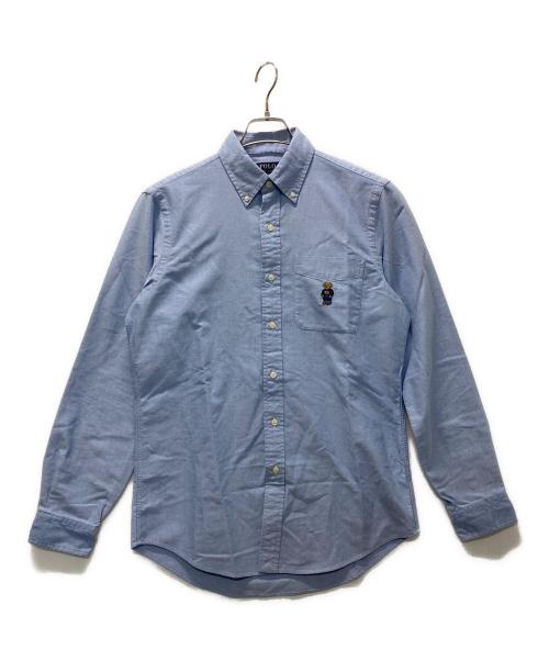 POLO RALPH LAUREN（ポロ・ラルフローレン）POLO RALPH LAUREN (ポロ・ラルフローレン) ポロベア刺繍ボタンダウンシャツ スカイブルー サイズ:Sの古着・服飾アイテム