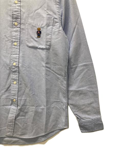 POLO RALPH LAUREN（ポロ・ラルフローレン）POLO RALPH LAUREN (ポロ・ラルフローレン) ポロベア刺繍ボタンダウンシャツ スカイブルー サイズ:Sの古着・服飾アイテム